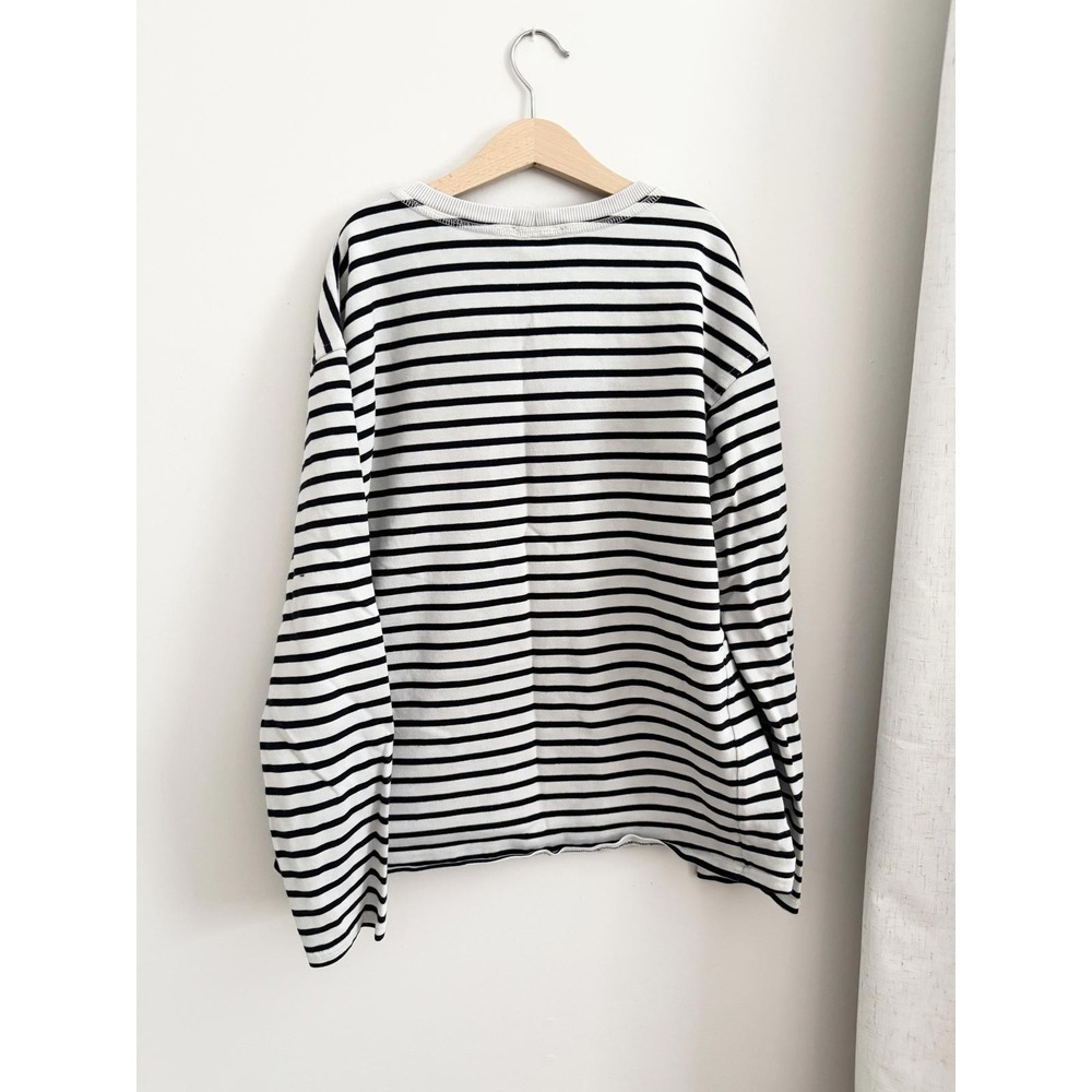ZARA Women Striped Long Sleeve Light Sweatshirt Casual Classic Style Size M - Picture 5 of 5